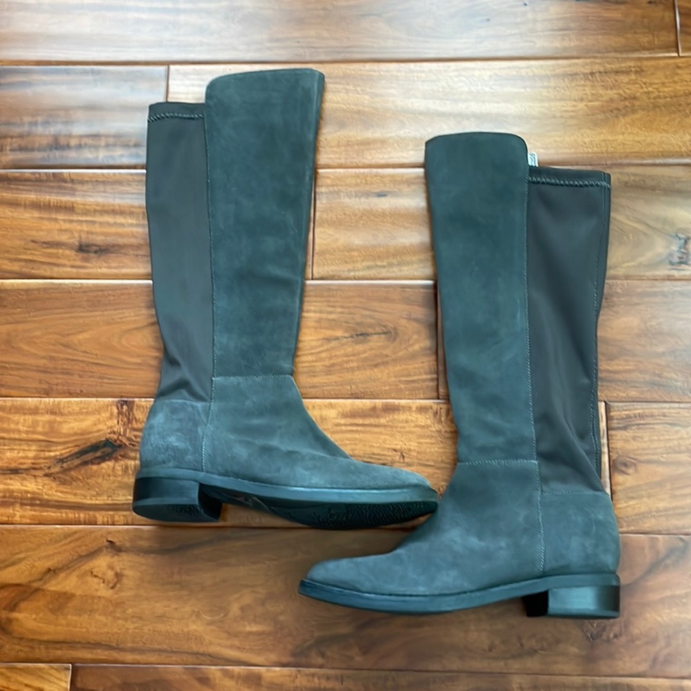 Blondo Ellie Womens Gray Suede Riding Boots, Sz 9